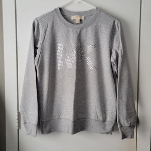 MK gray bling crewneck sweatshirt